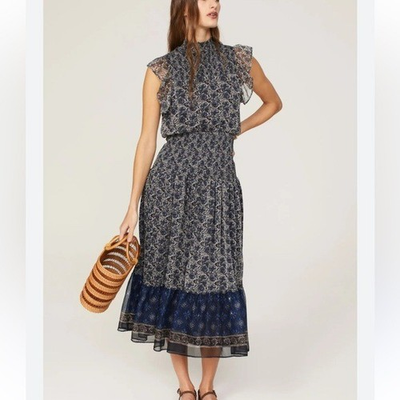 #ad Aqua Dress contemporary midi dress Fall harvest size Small $40.00