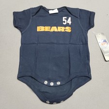 Urlacher 54 Chicago Bears Baby Bodysuit 3-6M Cotton Team Apparel Navy 142
