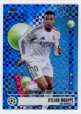 2025 Topps Finest UEFA Club Competitions Common 31/99 Kylian Mbappe Mbappé 12fl