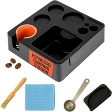 HAKKEN Espresso Tamping Station, Detachable Espresso Knock Box and Tamp Station