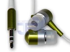 Green Silver Aluminum Earbuds Earphones Headphones 3.5mm Audio Jack High Quality