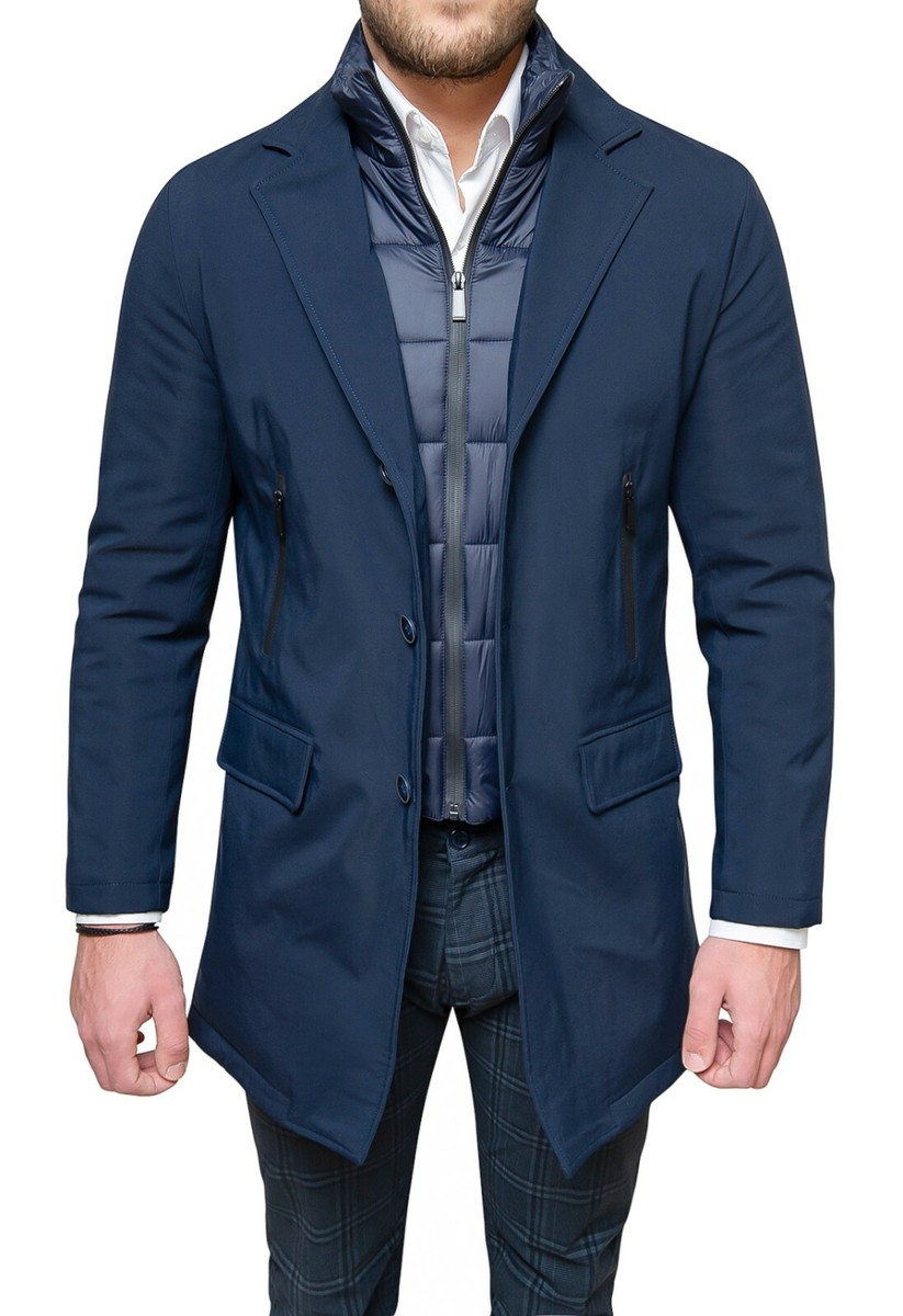 blauer mantel herren