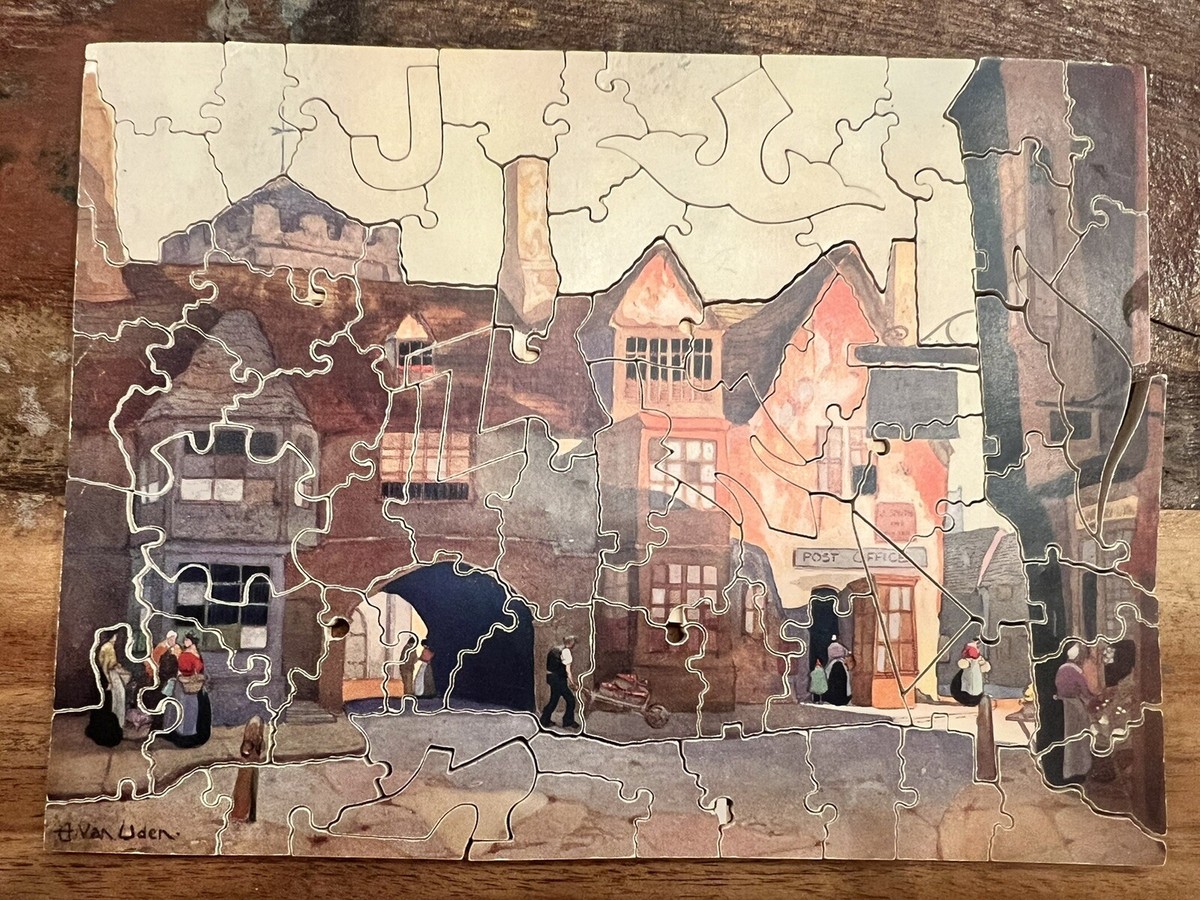 Vintage 1932 Parker Brothers Pastime Puzzle Wooden Pieces