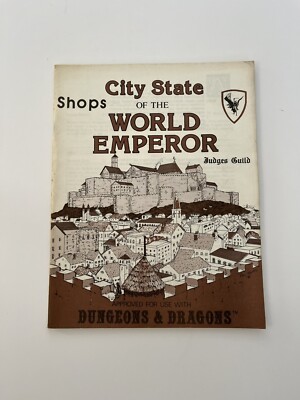 D&D Approved Judges Guild City State Of The World Emperor Shops 1980