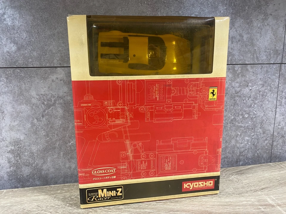 OLD Very Rare Kyosho MINI-Z Racer readyset Ferrari 512BB Yellow Japan F/S - Image 2 of 4