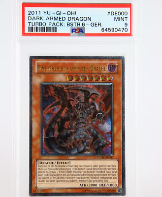 YUGIOH Finsterer Bewaffneter Drache TU06-DE000 PSA 9 Mint Turbo Pack 2011 BSTR