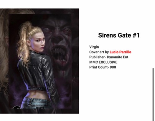Siren's Gate #1 Parrillo Virgin Variant ComicTom Dynamite 2022 | NM LTD To 900 - Picture 7 of 7