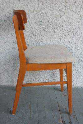 Vintage FARSTRUP Dining Chair. Mid Century Modern Wood & Fabric