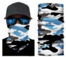 Neck Gaiter Face Mask Fishing Sun Headwear Protection Brown White BlueBlack Camo