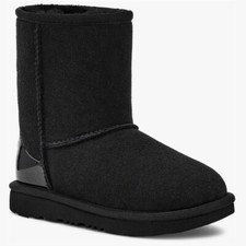 NEW UGG Size 8 Toddlers Classic II Water Resistant Shearling Lined Boot - Black