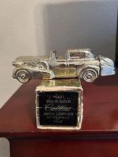 Avon Solid Gold Cadillac Replica Bottle - Wild Country after shave - 1969