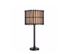Black Outdoor/Indoor Table Lamp with stand base 29" Coated Steel Weather Proof