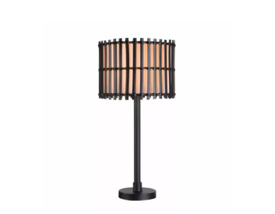 Black Outdoor/Indoor Table Lamp with stand base 29'' Coated Steel Weather Proof