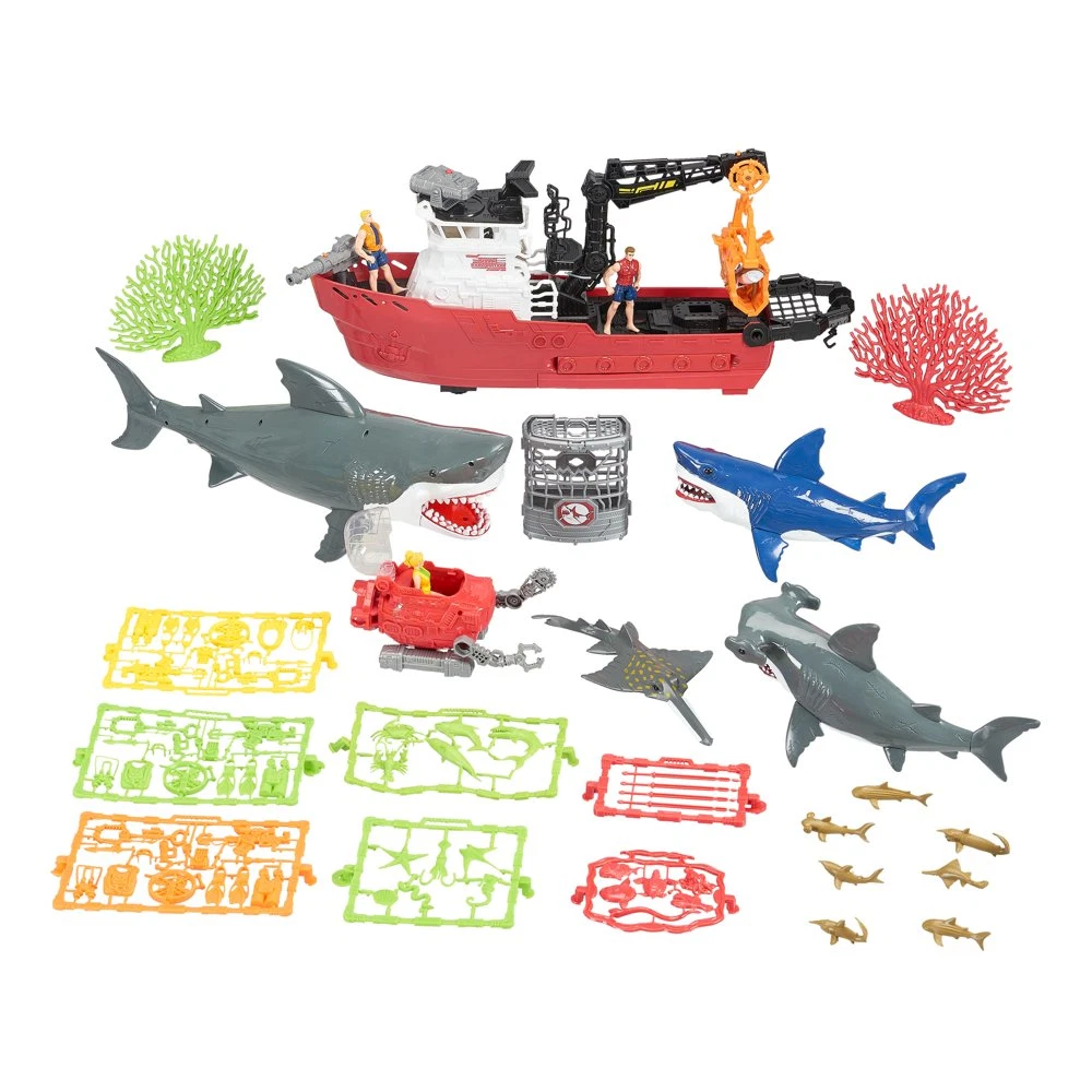 Jumbo Shark Exploration Play Set Children Kids Fun Gift Water