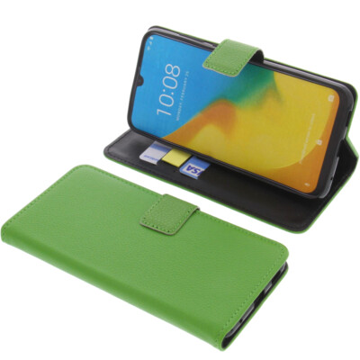 Tasche für ZTE Blade V10 Book-Style Schutz Hülle Handytasche Buch Grün