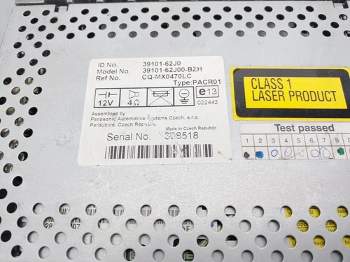 3910162J0 Sistema Audio/Radio Cd para SUZUKI SWIFT BERLINA (RS/MZ) 2007 8060509 - Imagen 3 de 10