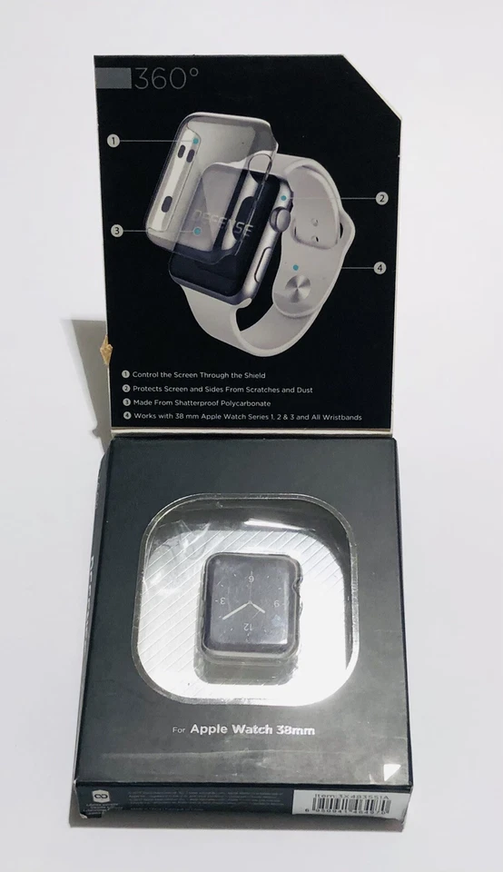 Pantalla de parachoques transparente X-Doria Defense 360 para Apple Watch 38 mm Foto 2 de 4