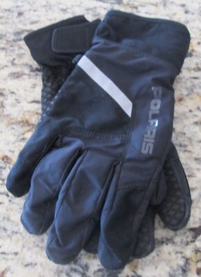 MEN'S BLACK POLARIS WINDBLOCKER FINGER GRIP DRIVING GLOVES SZ XL