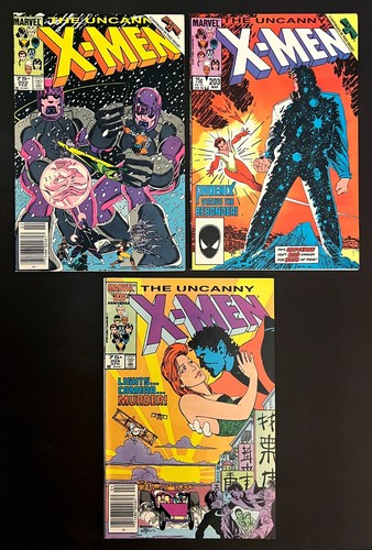 Uncanny X-Men Lot #202, 203, 204 Beyonder Sentinels Marvel 1986