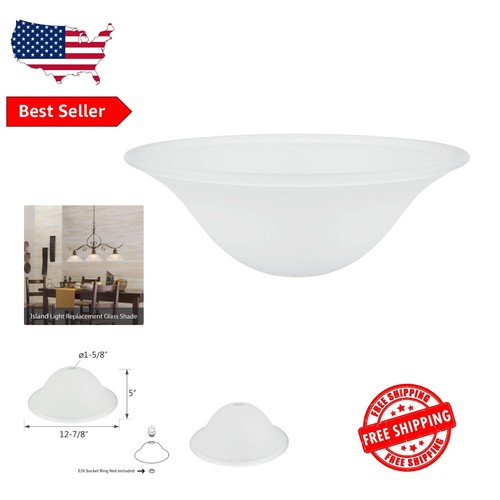 Transitional Style Frosted Glass Shade - Portable Replacement for Floor Lamps