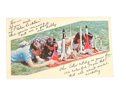 Penrose Colorado Kids Launch Estes Model Rockets Postcard c1960