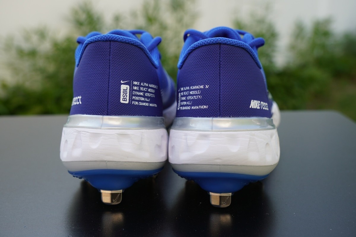 Nike Alpha Huarache Elite Low Metal Baseball Spike Blue