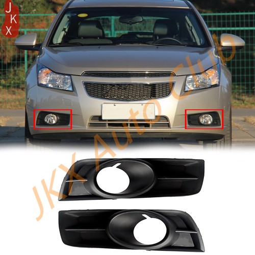 Clear Fog Lights Kit With Black Covers & Wiring Harness For 2009-2014 Chevy Cruze - DOT/SAE 13 thumbnail image