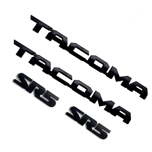 Emblemas de repuesto 3D negro mate para insignias de letras de puerta Tacoma SR5 2016-2023 - Imagen 4 de 6