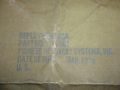DEPLOYMENT BAG  FLAP PART NO. 11-1-561 MARCH 1974 PIONEER RECOVERY SYSTEMS INC 2