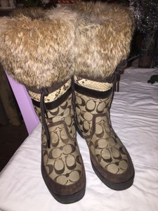 coach fur lined boots