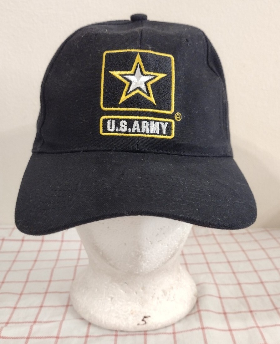 Go US Army Cap Hat Black Adjustable Embroidered Recruiting Fourth