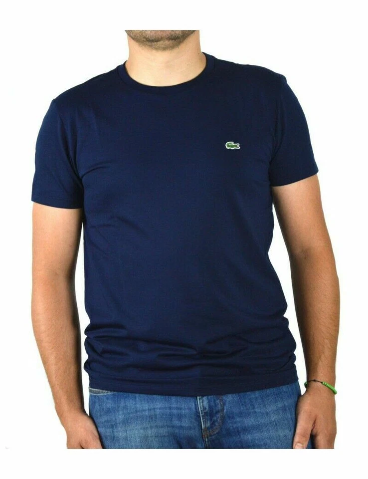 LACOSTE t-shirt maglietta uomo girocollo manica corta 10 colori leggera estiva - Imagen 2 de 4