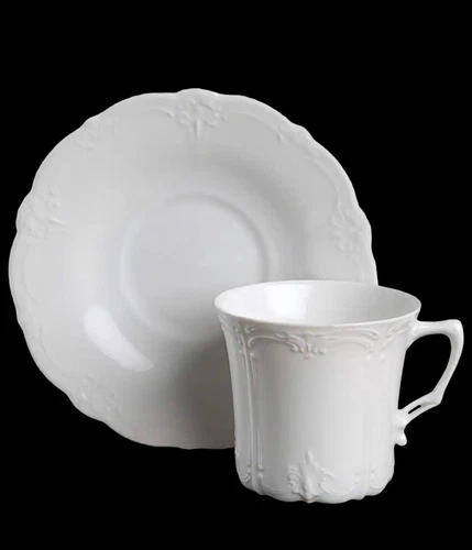 Tirschenreuth Baronesse White Cup & Saucer Mint!
