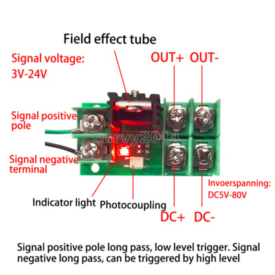 Electronic Pulse Trigger Switch Control Board MOS Field Effect Tube Optocoupler