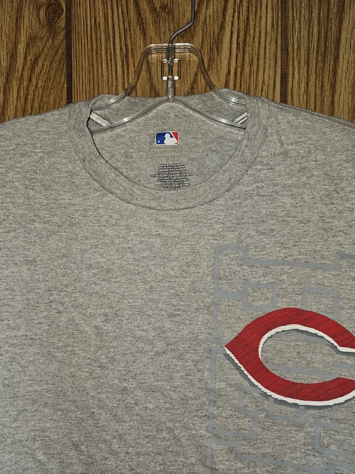 Camiseta Manga Corta Cincinnati Reds Estilo Antiguo Juvenil XL Gris Gráfico Logo MLB Foto 2 de 4