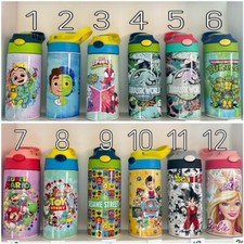 Dinosaur Water Bottle Insulated 12oz  20oz Sippy Cups