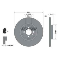 Textar 2X Bremsscheibe 92255003