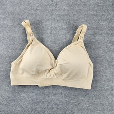 Hofish Medium Nursing Maternity Bra Bralette Wireless Removable Pads Beige