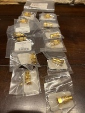 GOLD RCA JACK TO F PLUG LOT OF 12 New