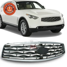 Front Chrome Grille Shell with Insert For 2009 2010 2011 Infiniti FX35 FX50
