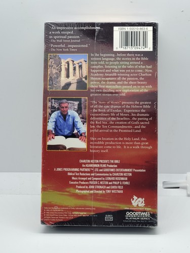 Charlton Heston Presents the Bible-The Story of Moses (VHS 1993) New - Picture 2 of 3