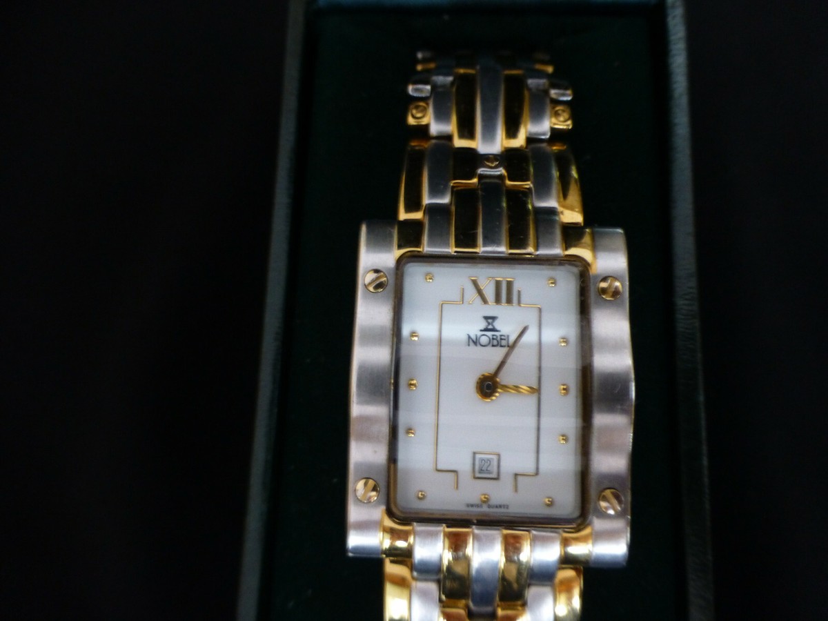 NOBEL PARAGON 22K GOLD PLATED LADIES SWISS MOV