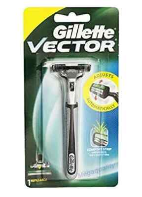 Gillette Vector Razor 1 Razor & 1 Twin Blade, NEW