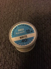 Vintage NIP Coats and Clarks Crown Trouble Free Zipper White 12” Dress Plackets 