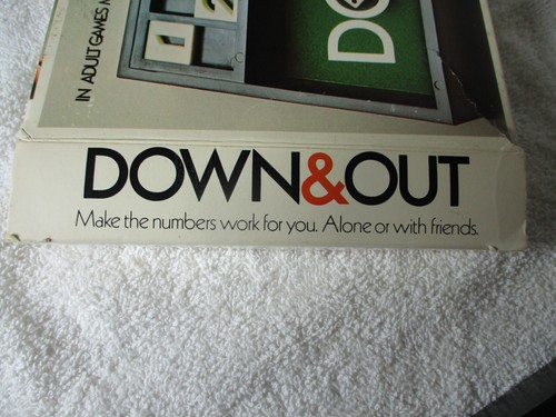 Down & Out Dice Board Game Low Score Wins Party Family Complete Vintage 1979 - Picture 5 of 5