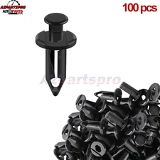 100x ATV 8MM Hole Plastic Rivets Retainer Fender Bumper Push Pin Fastener Clips
