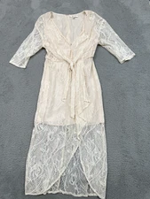 Wayf Dress Womens M Cream Lace coquette angelcore dollette fairycore
