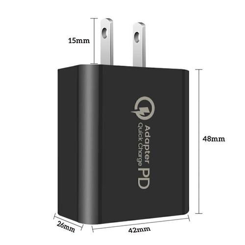 20W QC 3.0 Fast Wall Charger Block USB C Type C Power Adapter For iPhone Android - Picture 5 of 17