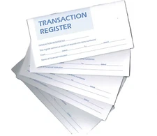 5ct Check Registers for Personal Checkbook, Easy to Read Checkbook Register