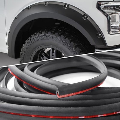 Fender Flares Edge Trim, EPDM Rubber Seal for Car and Truck Wheel 12 Feet